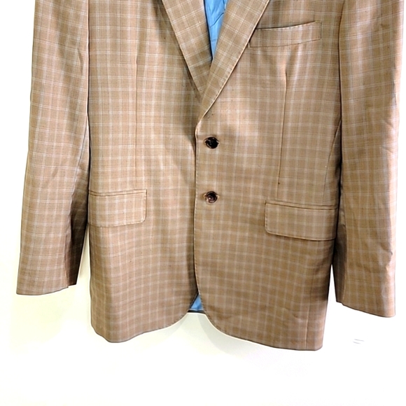 Holland & Sherry custom tailored (40R) Plaid Sport Coat - Picture 4 of 16